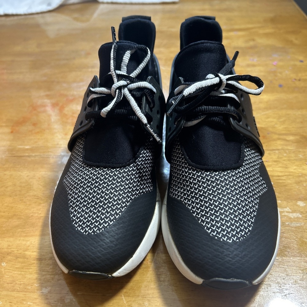 Timberland Kiri Up Knit Mesh Sneakers Black White Women's Size 6.5 (Style A1UJW)